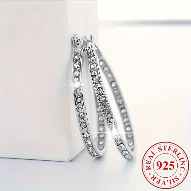 Women's S925 Silver Oval Earrings